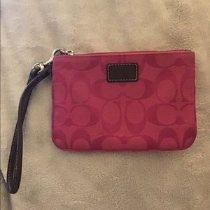 Pink Coach Wristlet